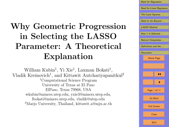 why geometric progression