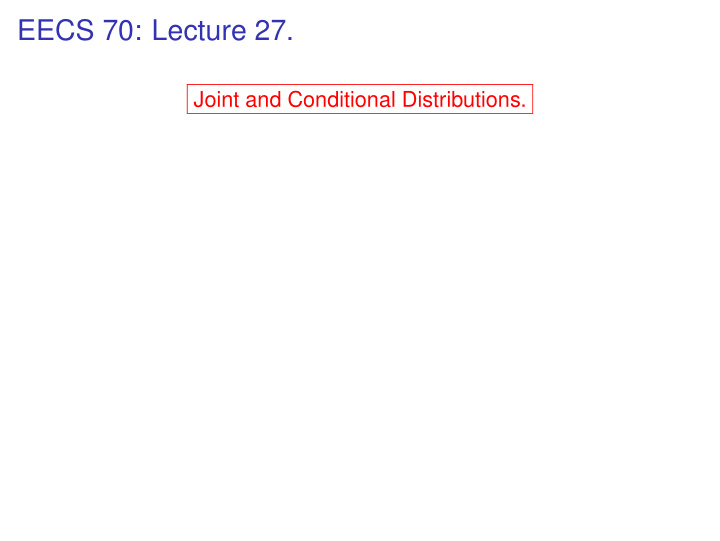 eecs 70 lecture 27