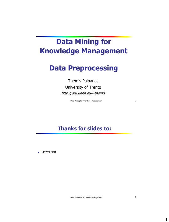 data preprocessing