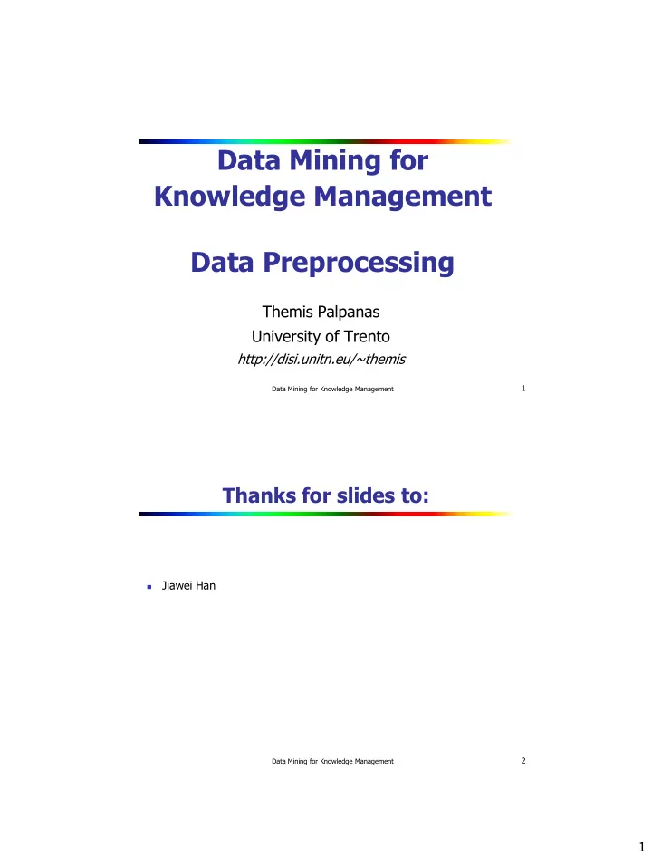 data preprocessing