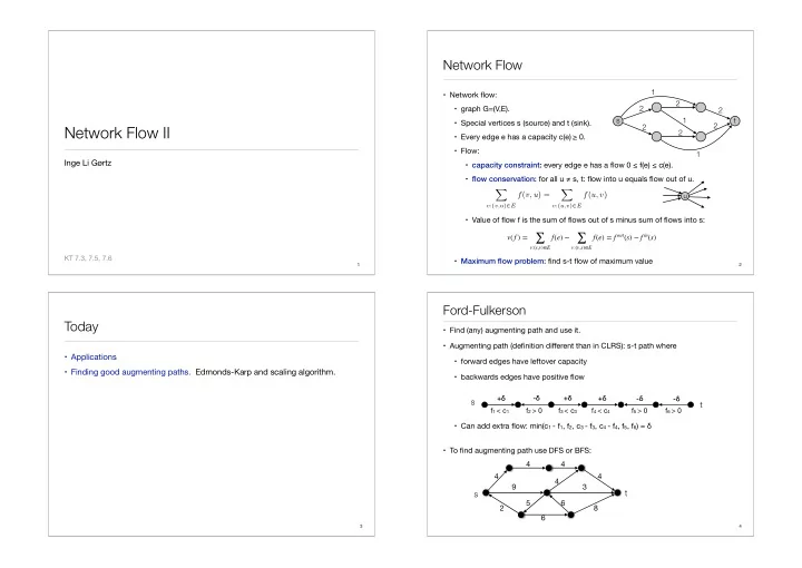 network flow ii