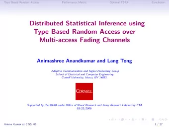 Distributed Statistical Inference using  Type Based Random Access over  Multi-access Fading