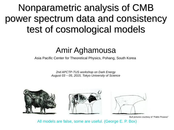 nonparametric analysis of cmb nonparametric analysis of