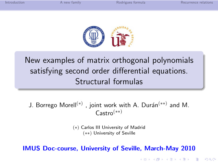 new examples of matrix orthogonal polynomials satisfying