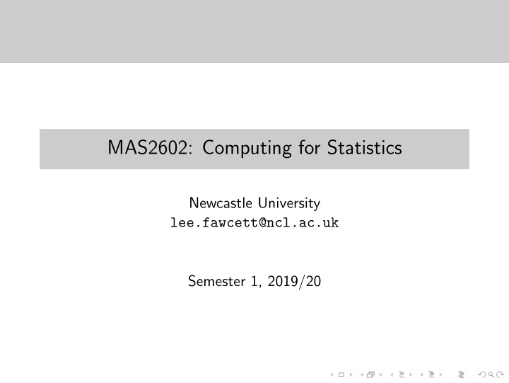 mas2602 computing for statistics