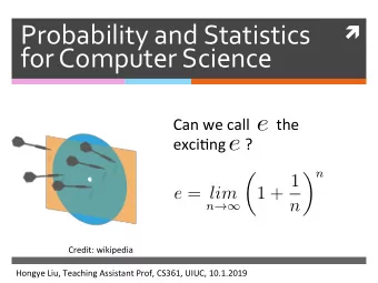 Probability  and  Statistics      for  Computer  Science      Can