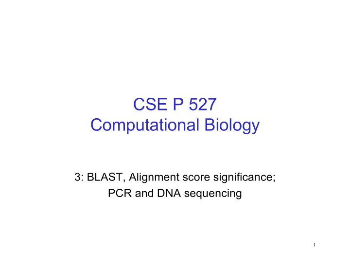 cse p 527 computational biology