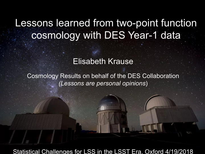 cosmology with des year 1 data