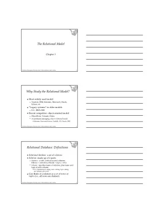 TheRelationalModel  Chapter3