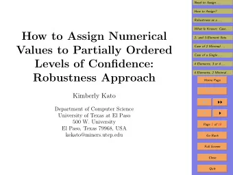 How to Assign Numerical  2- and 3-Element Sets  Values to Partially Ordered  Case of 2 Minimal . .