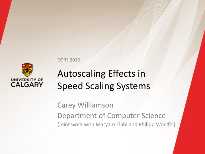 autoscaling effects in speed scaling systems
