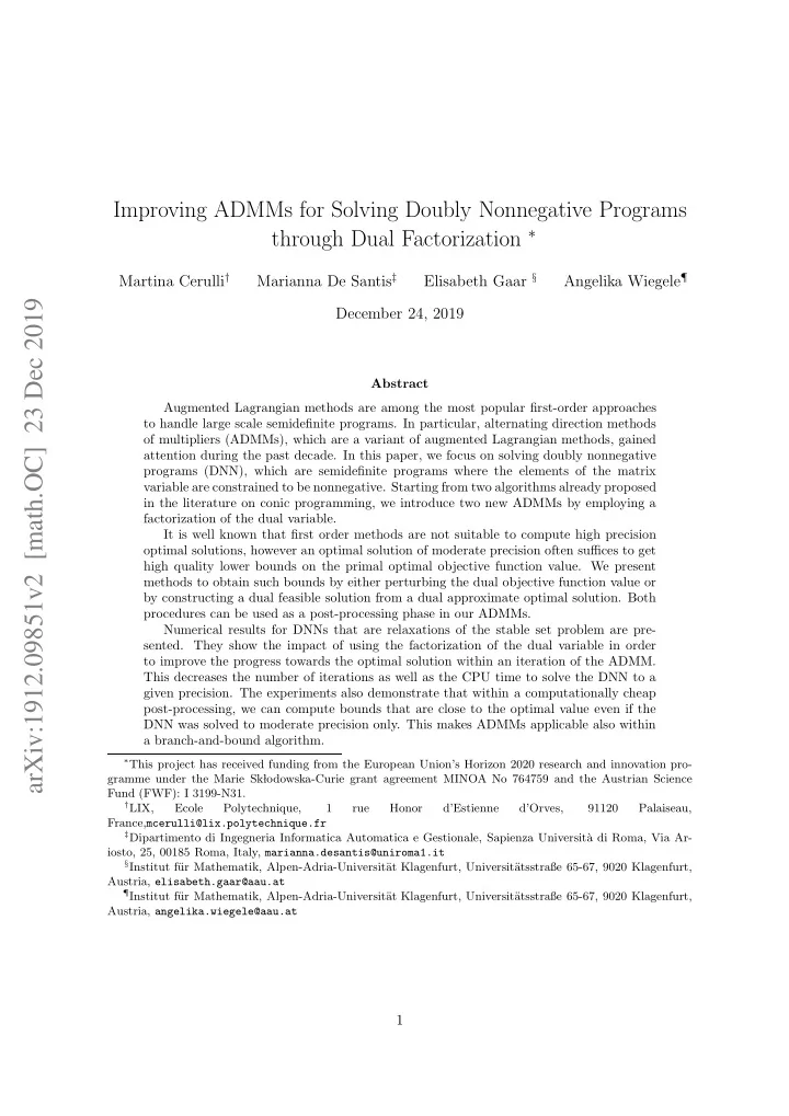 arxiv 1912 09851v2 math oc 23 dec 2019