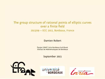 The group structure of rational points of elliptic curves  over a finite field  2015/09  ECC