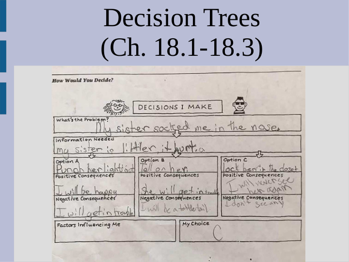 decision trees ch 18 1 18 3 learning