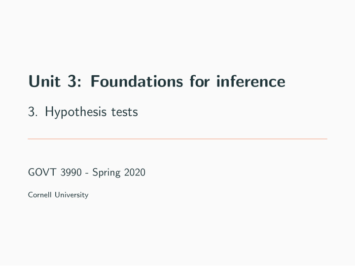unit 3 foundations for inference