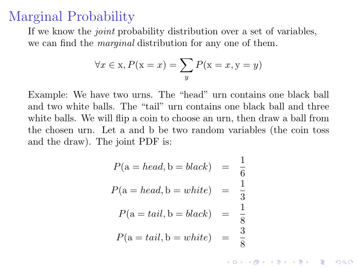 marginal probability