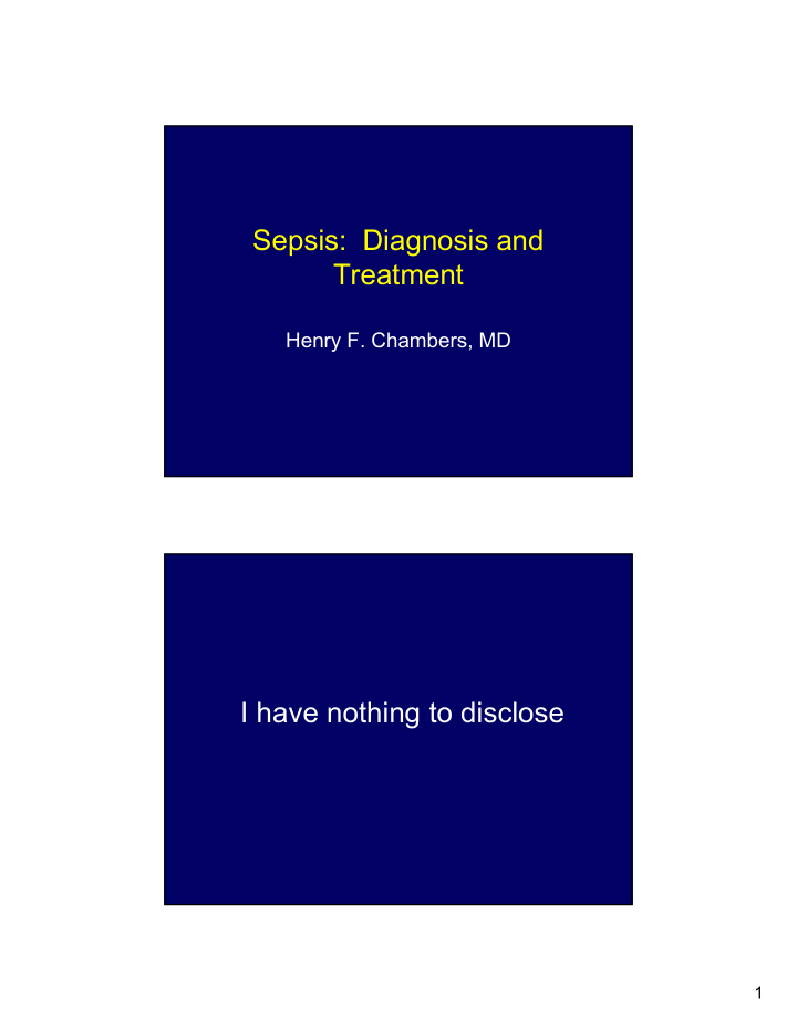sepsis diagnosis and treatment