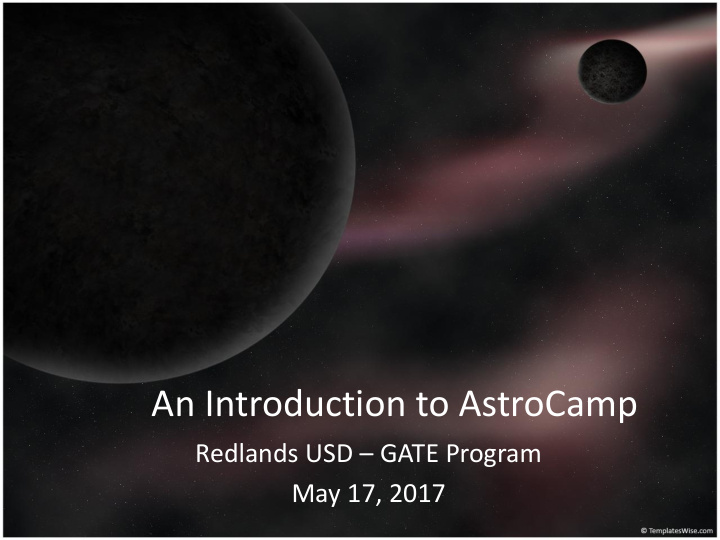 an introduction to astrocamp
