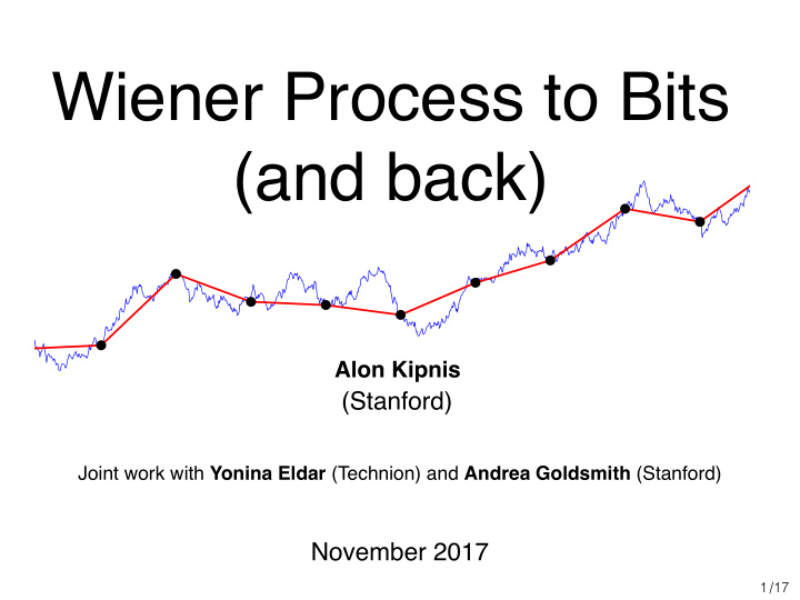 wiener process to bits and back