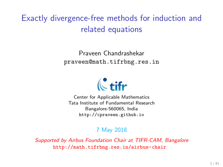 exactly divergence free methods for induction and related