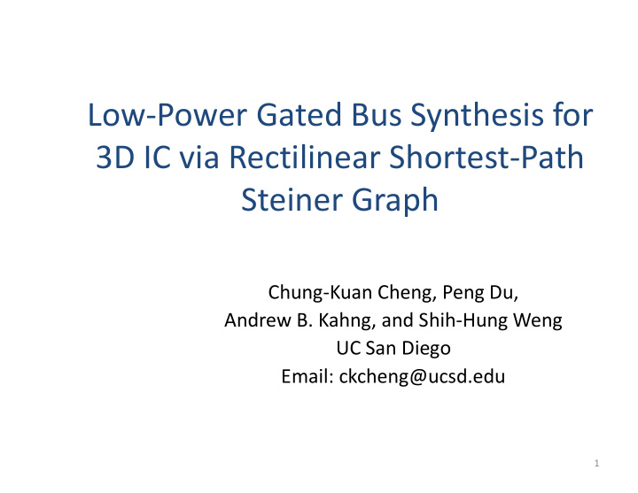 low power gated bus synthesis for 3d ic via rectilinear