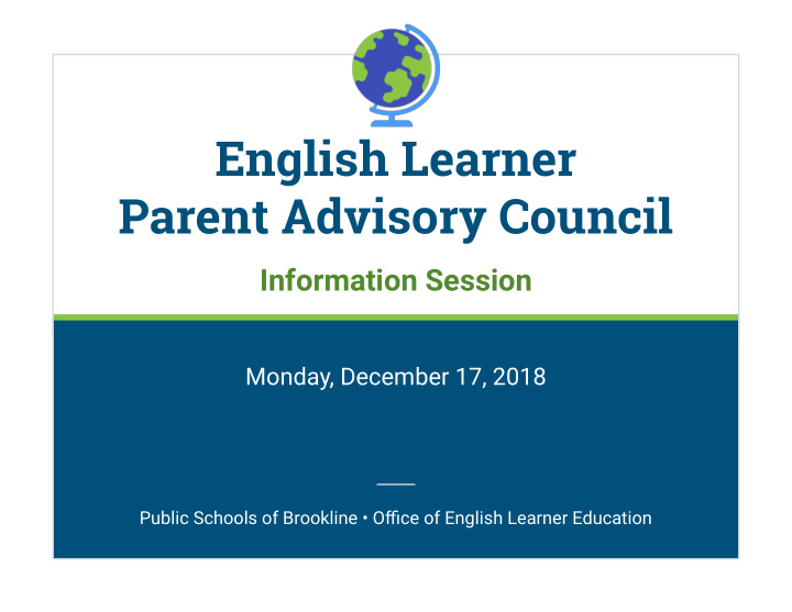 english learner parent advisory council