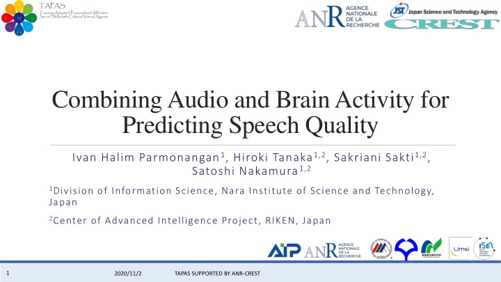 predicting speech quality