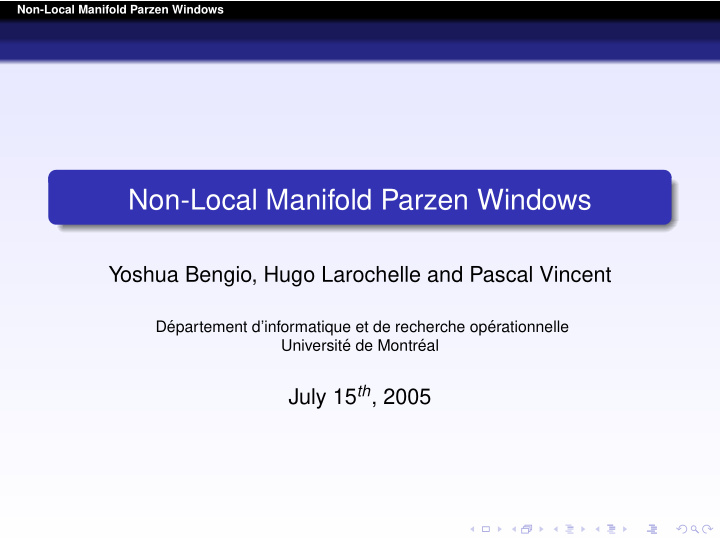 non local manifold parzen windows