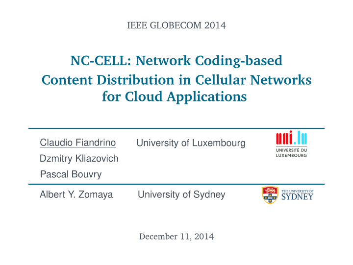 nc cell network coding based content distribution in