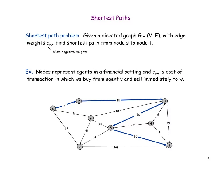 shortest paths