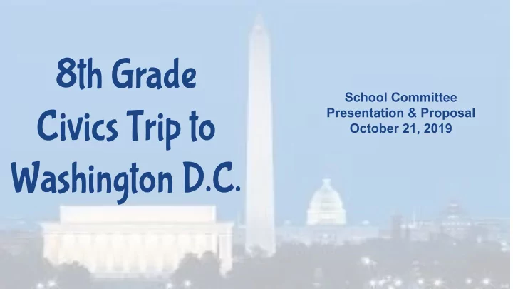school committee presentation amp proposal october 21