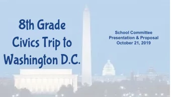 School Committee  Presentation &amp; Proposal  October 21, 2019    Background    Proposal