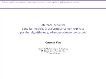 Inf  erence p  enalis  ee  dans les mod`  eles `  a vraisemblance non explicite  par des