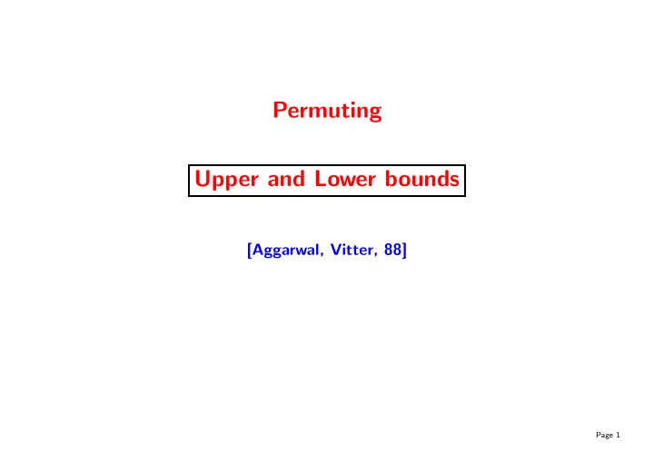 permuting upper and lower bounds