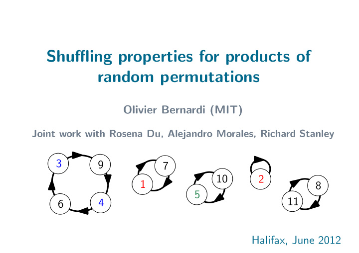 shuffling properties for products of random permutations