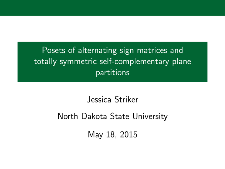 posets of alternating sign matrices and totally symmetric