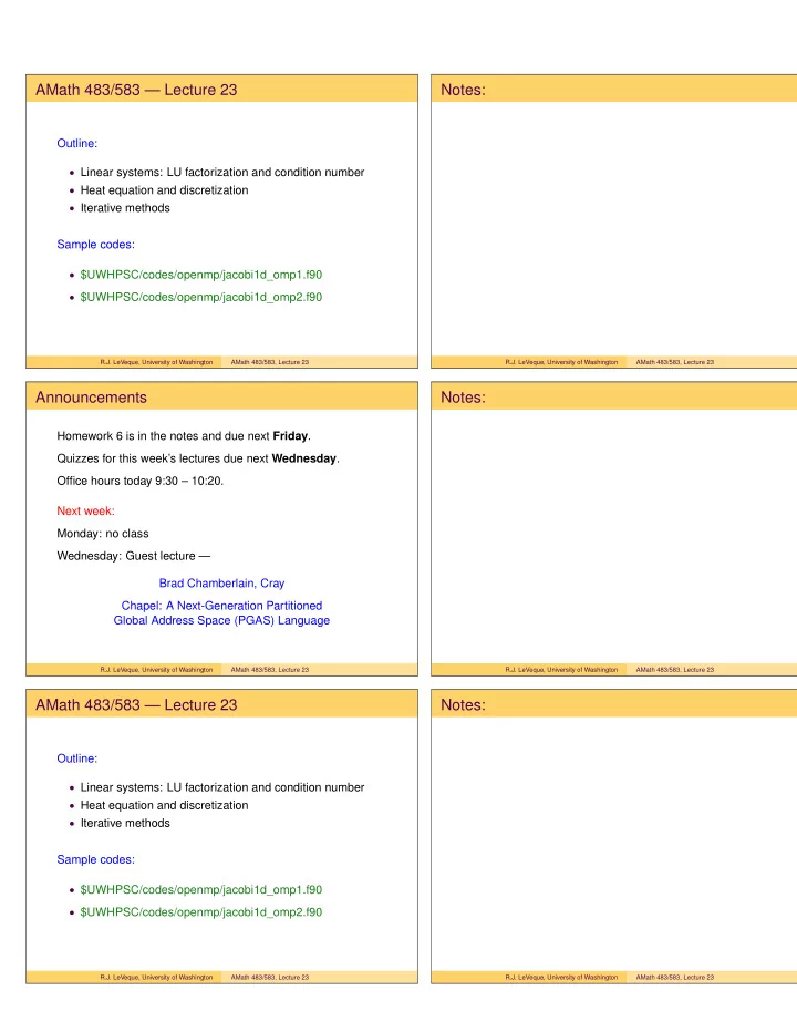 amath 483 583 lecture 23 notes
