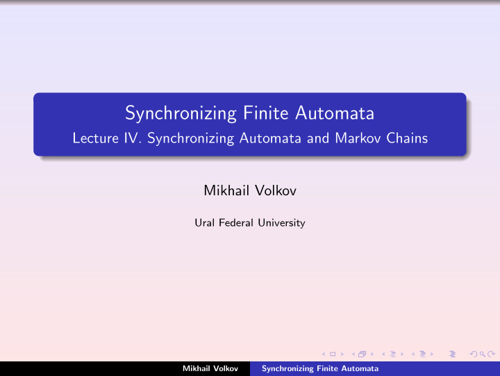 synchronizing finite automata