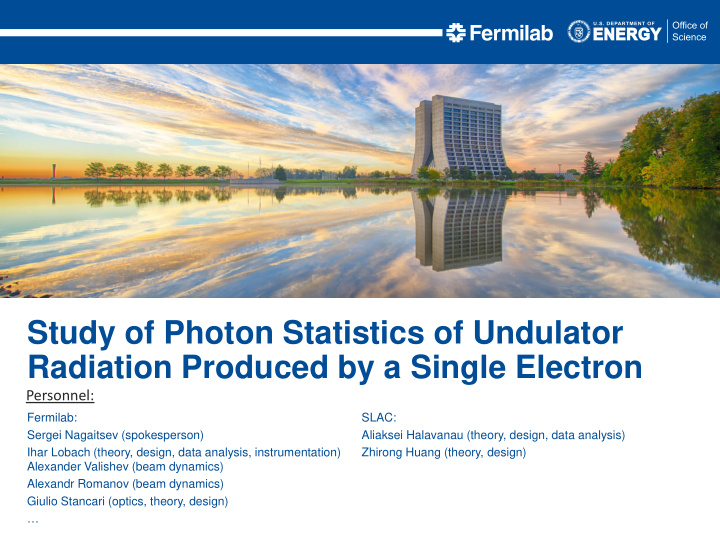 study of photon statistics of undulator radiation