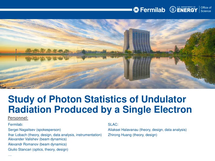 study of photon statistics of undulator radiation