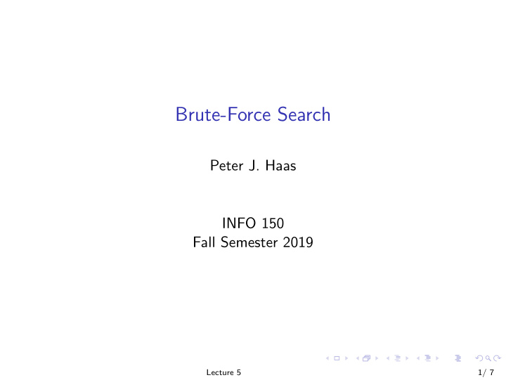 brute force search