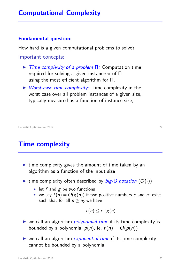 computational complexity