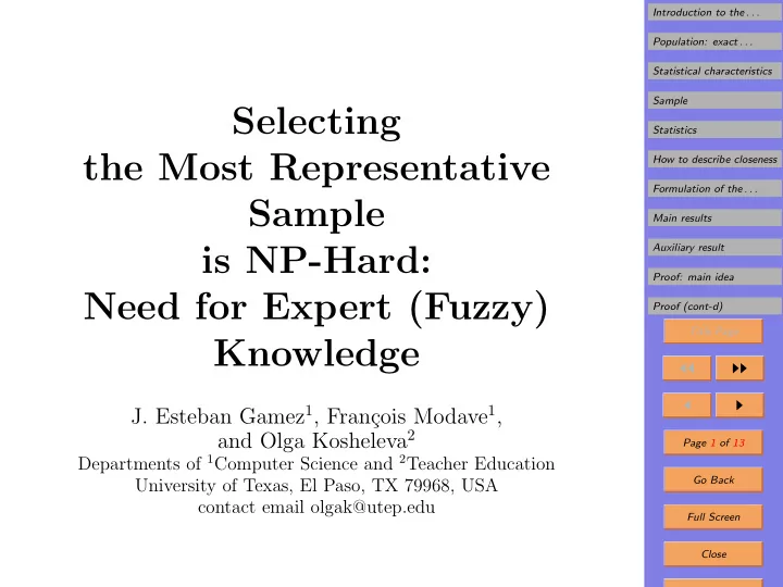 selecting