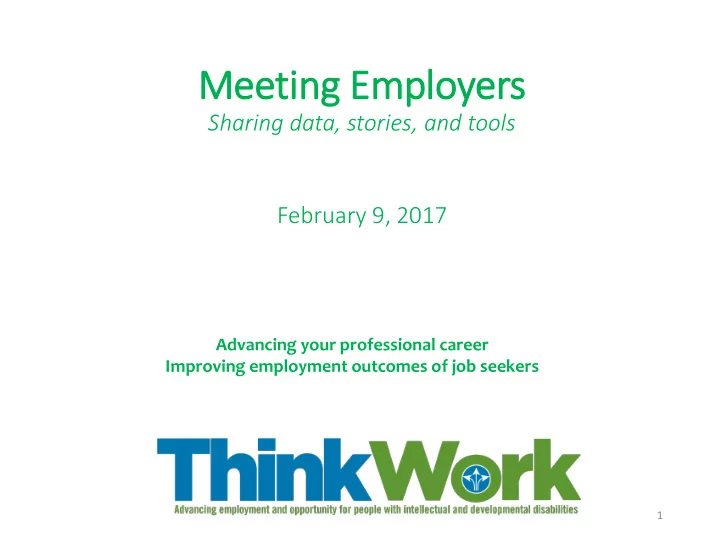 mee eeting e employers