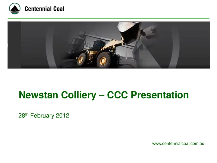 newstan colliery ccc presentation
