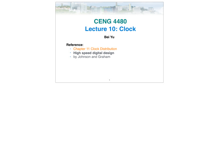 ceng 4480 lecture 10 clock