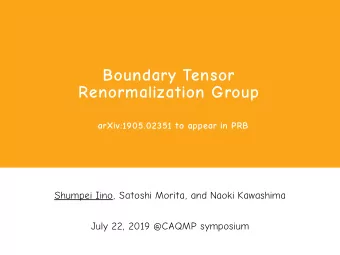 B  o  u  n  d  a  r  y  T  e  n  s  o  r  R  e  n  o  r  m  a  l  i  z  a  t  i  o  n  G  r  o  u