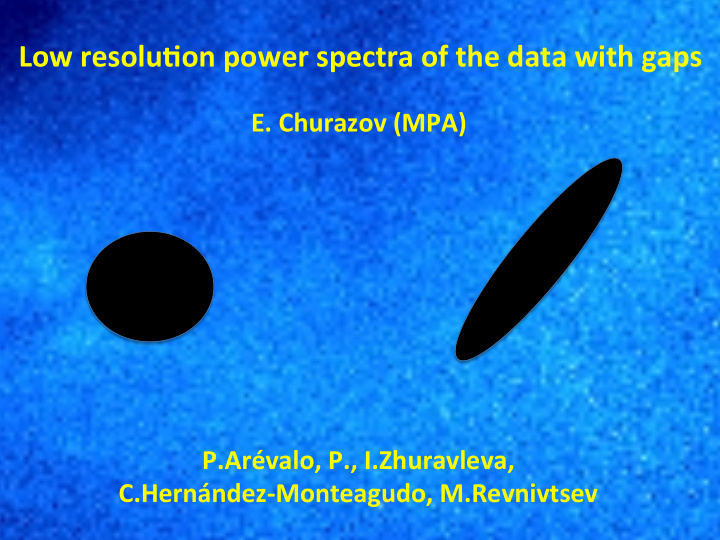 low resolu on power spectra of the data with gaps