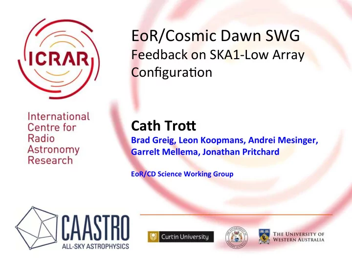 eor cosmic dawn swg