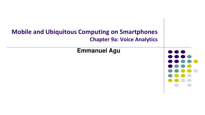 mobile and ubiquitous computing on smartphones